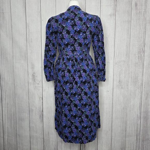 Vintage Laura Ashley Floral Corduroy Dress – Made in Great Britain, 90s, sz 12 - Picture 4 of 8
